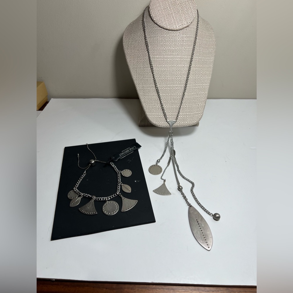 New Lane Bryant Tassels style charm pendant, 20” necklace, and 7” bracelet set.